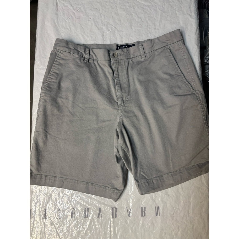 Chaps Men's Bermuda Shorts Stretch grey Size 38/‎ 9 Inseam. 98% Cotton